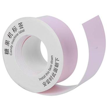 Imagem de Fita adesiva 4M de papel térmico, base rosa, preta, fita de papel para rotulagem, 15 mm de largura