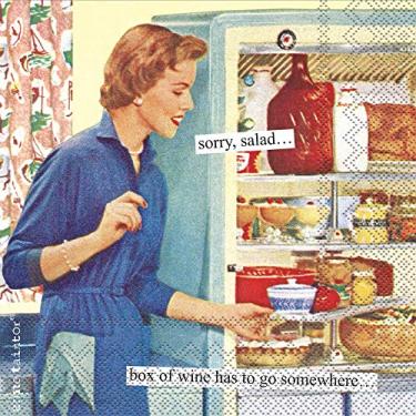 Imagem de Boston International Guardanapos de papel para coquetel Anne Taintor, 12,7 x 12,7 cm, caixa de vinho