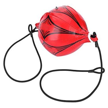 Imagem de Bola de Velocidade de Boxe da Vbest Life, Bola de Couro de Treinamento de Boxe de Dupla Extremidade MMA Bolsa de Bolsa de Bolsa MMA, Vermelho