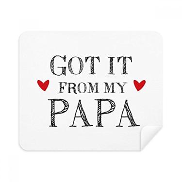 Imagem de Got It from My Papa Children Pather Present Pano de limpeza Limpador de tela 2 peças Tecido de camurça