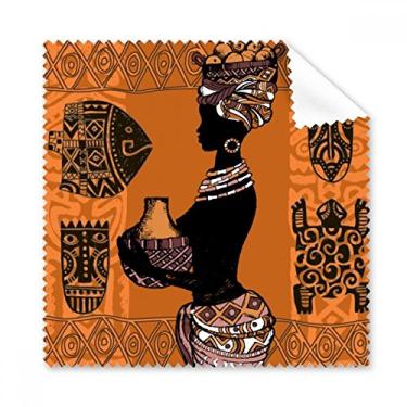 Imagem de Pano de limpeza africano primitivo aborígene preto, 5 peças
