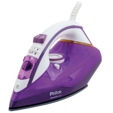 Imagem de Ferro de Passar a Vapor Base Cerâmica com Spray Philco Ceramic PFEC R - Roxo