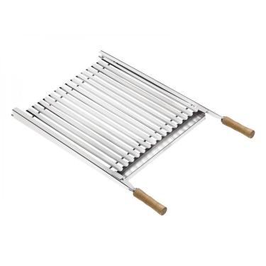 Imagem de Grelha Aço Inox com Cabo de Madeira 79 X 49cm Tramontina