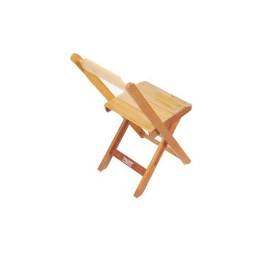Imagem de Cadeira Dobrável de Madeira - Suporta até 120kg
