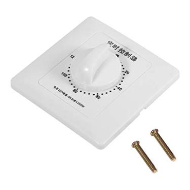 Imagem de AC 220V 30/60/120 Min. Temporizador de Bomba de Alta Potência Mecânico Interruptor Temporizador Controle de Contagem Regressiva 86 Painel(120min), Interruptor Temporizador,