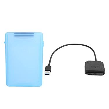 Imagem de Cabo de conversão, cabo adaptador de disco rígido 6 Gbps USB3.0 leitura rápida para SSD HDD de 2,5" 3,5" (azul)