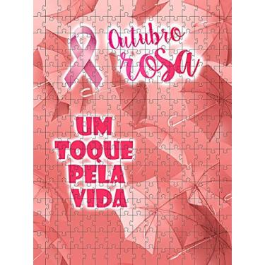 Imagem de Kit 2 Quebra-cabeças Outubro Rosa de 90 peças - Ame-se