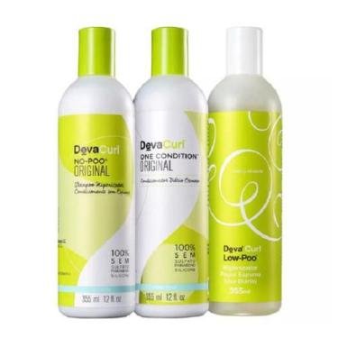 Imagem de Deva Curl Shampoo No-Poo+Shampoo Low-Poo+Condicionador One Condition 3