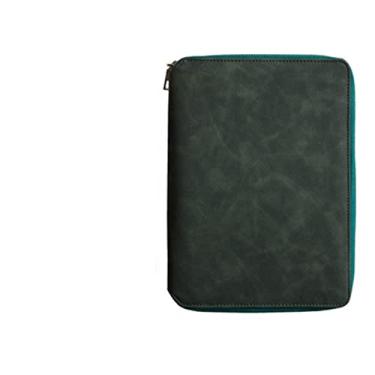 Imagem de A5 Bolsa com zíper Caderno de folhas soltas Caderno multifuncional A5 bolsa com zíper de folhas soltas planejador Agenda Bloco de notas Papelaria, Preto, 1 PCS