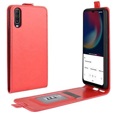 Imagem de YUNCHAO Caixa de telefone Para Wiko Exibir 4/4 Lite R64 Textura Única Caixa De Couro Vertical Vertical Caixa Com Slots De Cartão e Moldura De Fotos capa para celular