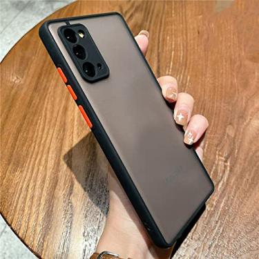 Imagem de Capa de telefone fosca transparente para Samsung Galaxy S21 S22 Ultra A52 A72 A32 A12 A52 A51 A71 A50 S20 Plus Capa de proteção de câmera, preta, para S8