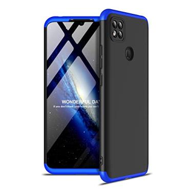 Imagem de Capa Capinha 360 Fosca Para Xiaomi Redmi 10a Tela 6.53" Case Anti Impacto Premium (Preta com azul)