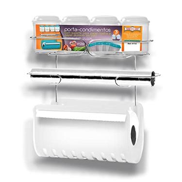 Imagem de Porta-Condimentos Com Suporte P/Papel-Toalha Branco- NIQUELART