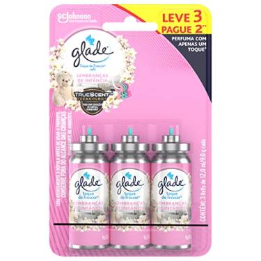Imagem de Glade Aromatizador de Ambiente Spray Refil, Odorizador de Ambiente Lembranças de Infância, Leve 3 Pague 2, 12ml cada