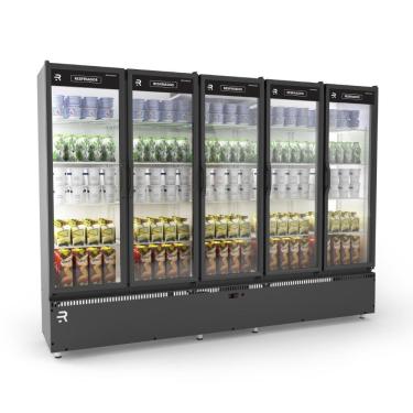 Imagem de Auto Servico Frios E Laticinios Asvr5p Preto Vanguard 5 Portas 127V - Refrimate