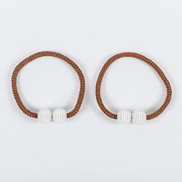 Imagem de Cinta de cortina um par de ímã criativo fivela de cortina amarrada corda cinto amarrado acessórios de alça de cortina de cortina decoração tiebacks de cortina, T10,4 pcs