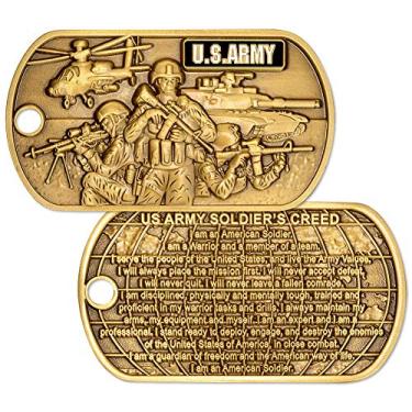 Imagem de Etiqueta de Cachorro com Corrente US Army Soldiers Creed