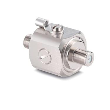 Imagem de XRDS-RF Lightning Arrestor F fêmea para F fêmea 75 ohm Aresstor de Lightning coaxial com tubo de gás para antena de TV a cabo satélite 2G 3G 4G amplificador de sinal de telefone celular Antenas LTE