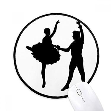 Imagem de Tapete de mouse esportivo dançarina dueto dança desktop escritório tapete redondo para computador
