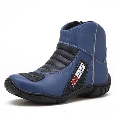 Imagem de Bota Motociclista Semi-ipermeável Atron Shoes - 308 - Azul Tamanho:39;Cor:Azul