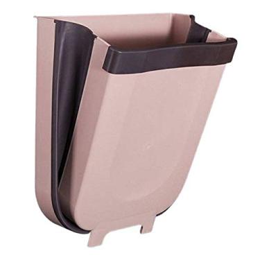 Imagem de Lixeira Retratil Cesto Dobravel Silicone Multiuso Pendurar Portatil Cozinha Porta Escritorio Quarto Casa