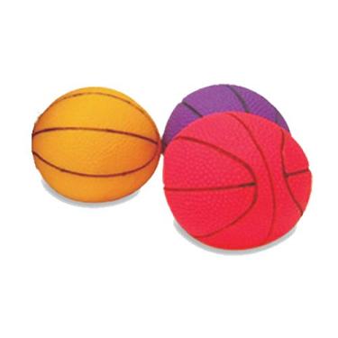 Imagem de Bola de Basquete Borracha Colorida Para Pet 12 Pçs