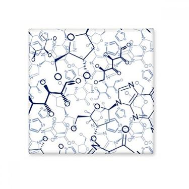 Imagem de Azulejo de cerâmica com estrutura molecular azul abstrata brilhante decalque de tijolos esmaltados