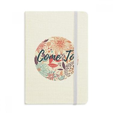 Imagem de Caderno de tinta de flor de lótus oficial de tecido capa dura diário clássico