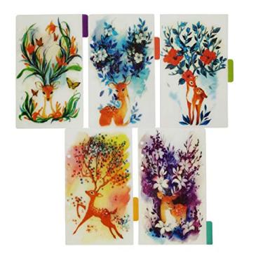 Imagem de Plástico A5/A6 de 21,6 cm. Capa com 6 furos. Pasta de arquivo com anel redondo para protetores de folhas soltas (Green Deer, A6/17cm*10cm/6 Inch)