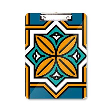 Imagem de Geometria abstrata estilo marroquino prancheta pasta, bloco de anotação, placa de apoio A4