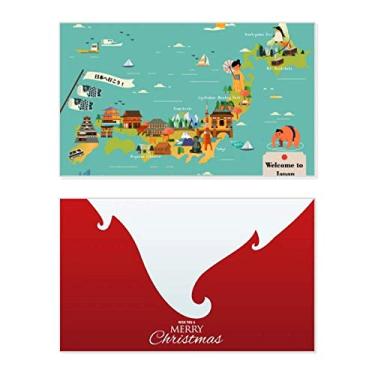 Imagem de Mapa da cultura japonesa tradicional, feriado, cartão de felicitações, mensagem de Natal