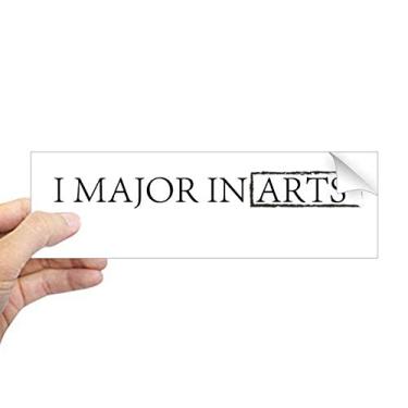 Imagem de DIYthinker Adesivo retangular com citação I Major in Arts para janela de notebook