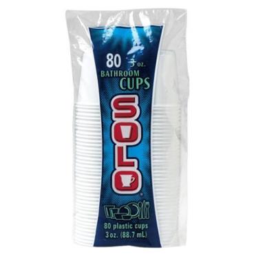 Imagem de Solo Copos de banheiro de plástico de 85 g, pacote com 80 unidades (80)