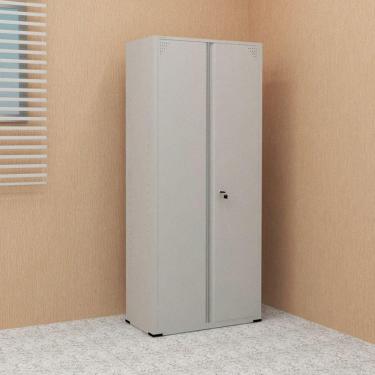 Imagem de Armário para Escritório 2 Portas 4 Prateleiras Aço AP402SL Pandin Móveis Cinza