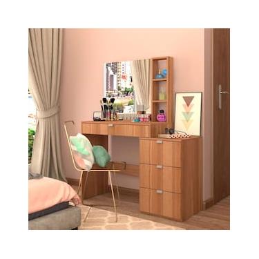 Imagem de Penteadeira Nova Mobile Anne com Espelho e 4 Gavetas