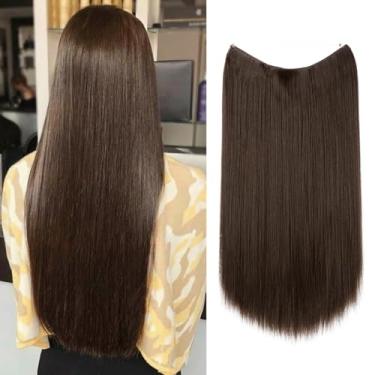 Imagem de Aplique de Cabelo Feminino Longo Liso Alongament Extensões de Cabelo para Mulheres (22, Modelo 06)