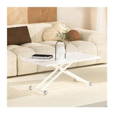 Imagem de WAOCEO Mesas de canto mesa de centro elevatória doméstica, mesa de centro de mesa multifuncional, mesa de computador mesa móvel mesa dobrável simples mesas laterais quarto (cor: 80 x 120 cm)