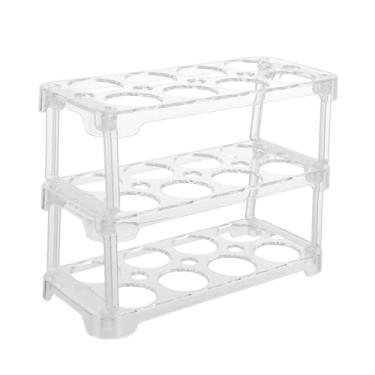 Imagem de Uonlytech 2 Peças Grade De Ovos Geladeira Bandeja De Ovos Geladeira Prateleira De Ovos Organizador De Armazenamento De Ovos Geladeira Suporte De Ovos Bandeja Suporte De Ovos Para Geladeira