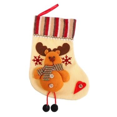 Imagem de OFFSCH 1 PC Meias De Natal Stuffer Meia De Natal Decorações Clássicas Meia Saco De Meia De Papai Noel Saco De Meia De Enchimento De Saco De Pano De