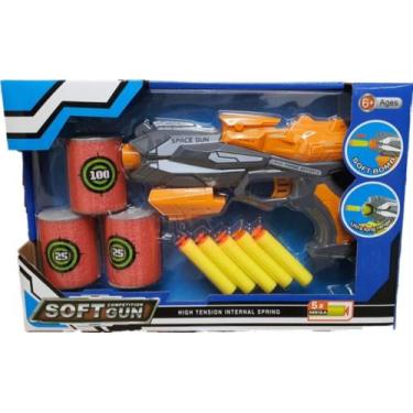 Lançador de Dardos Pistola Arminha Shoot Infantil Tipo Nerf 120