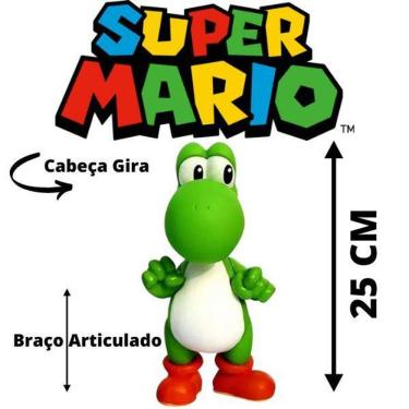 Imagem de Boneco Articulado - Yoshi 25Cm - Super Mario