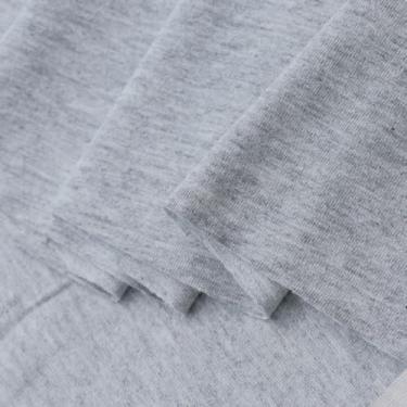 Imagem de Verão algodão malha tecido liso roupas bebê BJD camiseta manga curta moletom fino (43 flores cinza, cortado por metro)
