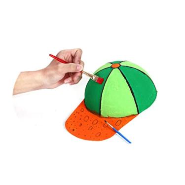Imagem de 3 Pecas chapéus ao ar livre de pintura DIY playset infantil ao ar livre brinquedos bonés de beisebol bonés unissex ajustável boné de baseball boné esportivo filho
