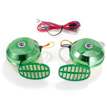 Imagem de FARBIN Buzina de trem para carro, caminhão, motocicleta, super alta, buzinas de caracol, kit de buzinas de som variáveis 3 modos de som 12 V 130 db buzina de tom alto/baixo com kit de fiação para