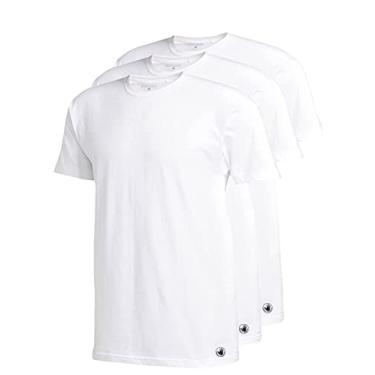 Imagem de Body Glove Pacote com 3 camisetas masculinas micro modais de gola redonda, camisetas lisas legais e de academia, pacote com várias camisetas brancas, Tripulação, branco, pacote com 3, G