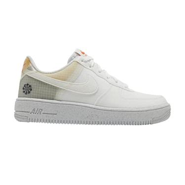 Imagem de Nike Gradeschool Air Force 1 Crater White/White-Orange / DH4339-100 (Gradeschool Youth, Numeric_7)