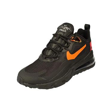 Imagem de Nike T nis de corrida masculino Air Max 270 React Cv1641, Preto/laranja magma - vermelho universit rio, 9