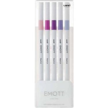 Imagem de Caneta Uni-Ball Mitsubishi Emott N.7 Floral Colors Com 5