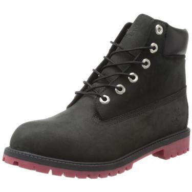 Imagem de Botas infantis Timberland de 15 cm à prova d'água para crianças pequenas, Black/Red, 2.5 Little Kid
