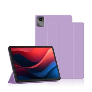 Imagem de Waillynice Capa protetora com suporte flip para Lenovo Xiaoxin Pad 2024 11 polegadas TB-331FC, capa para tablet Tab M11 11 polegadas TB330FU com ativação automática (roxo, Xiaoxin Pad 2024)